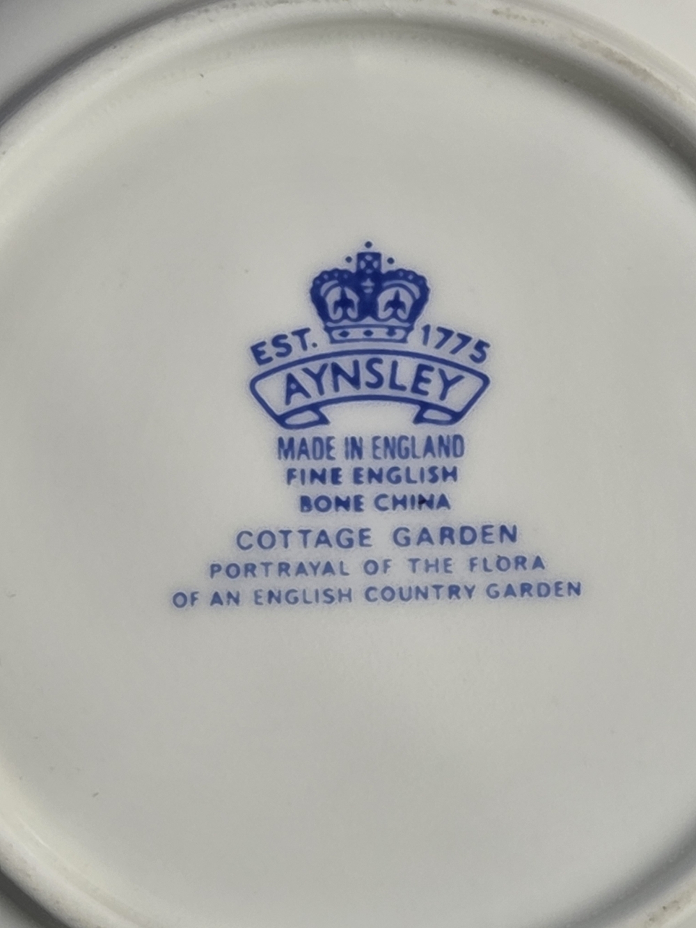Vintage Aynsley "Cottage Garden" Bone China Trinket Dish / Ashtray - Picture 4 of 5